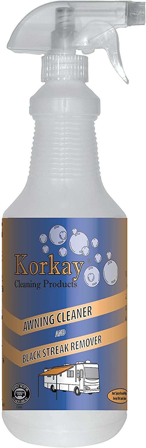 Korkay Awning Cleaner & Black Streak Remover, 32 oz Spray Bottle